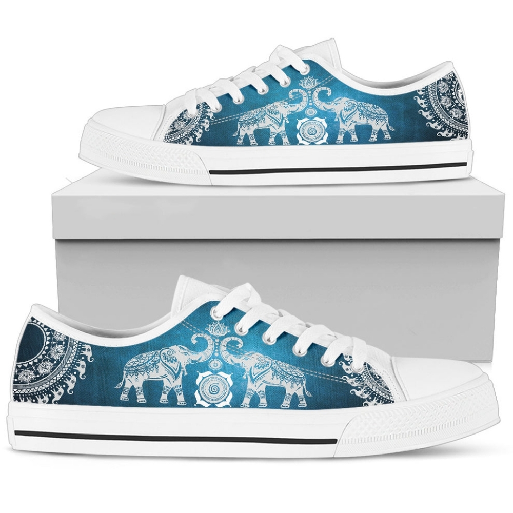 Elephantsity Blue Elephant Mandala Shoes